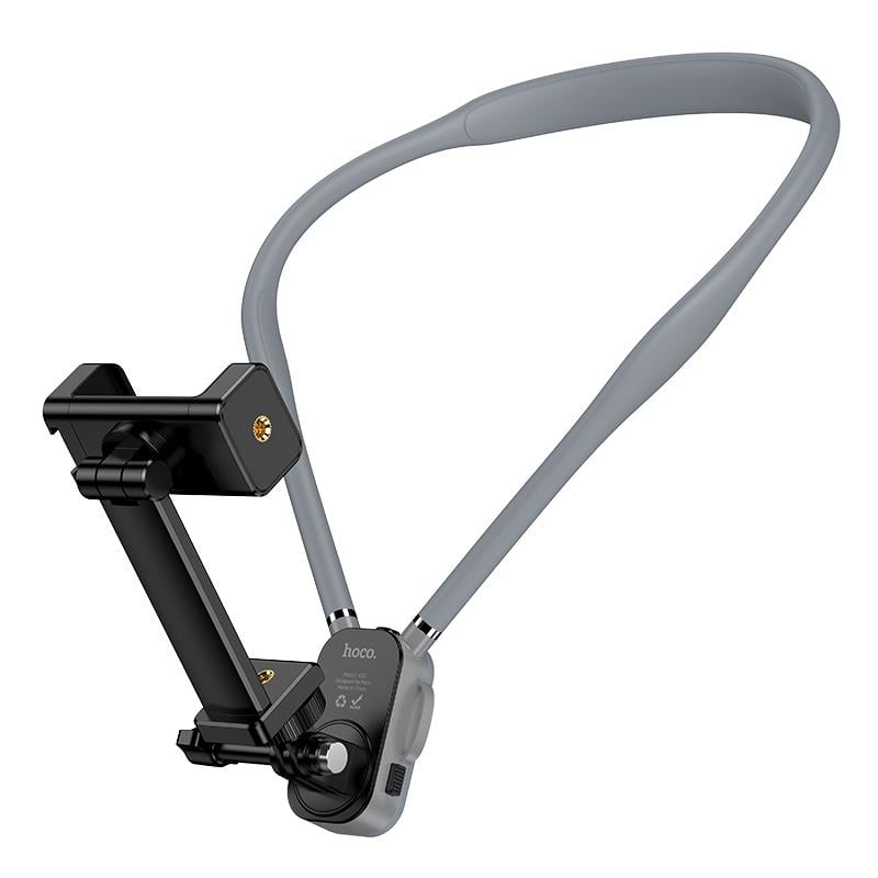 Крепление держатель для телефона на шею Hoco K30 Campo Neck-Hanging Holder Black/Grey (6942007664639)
