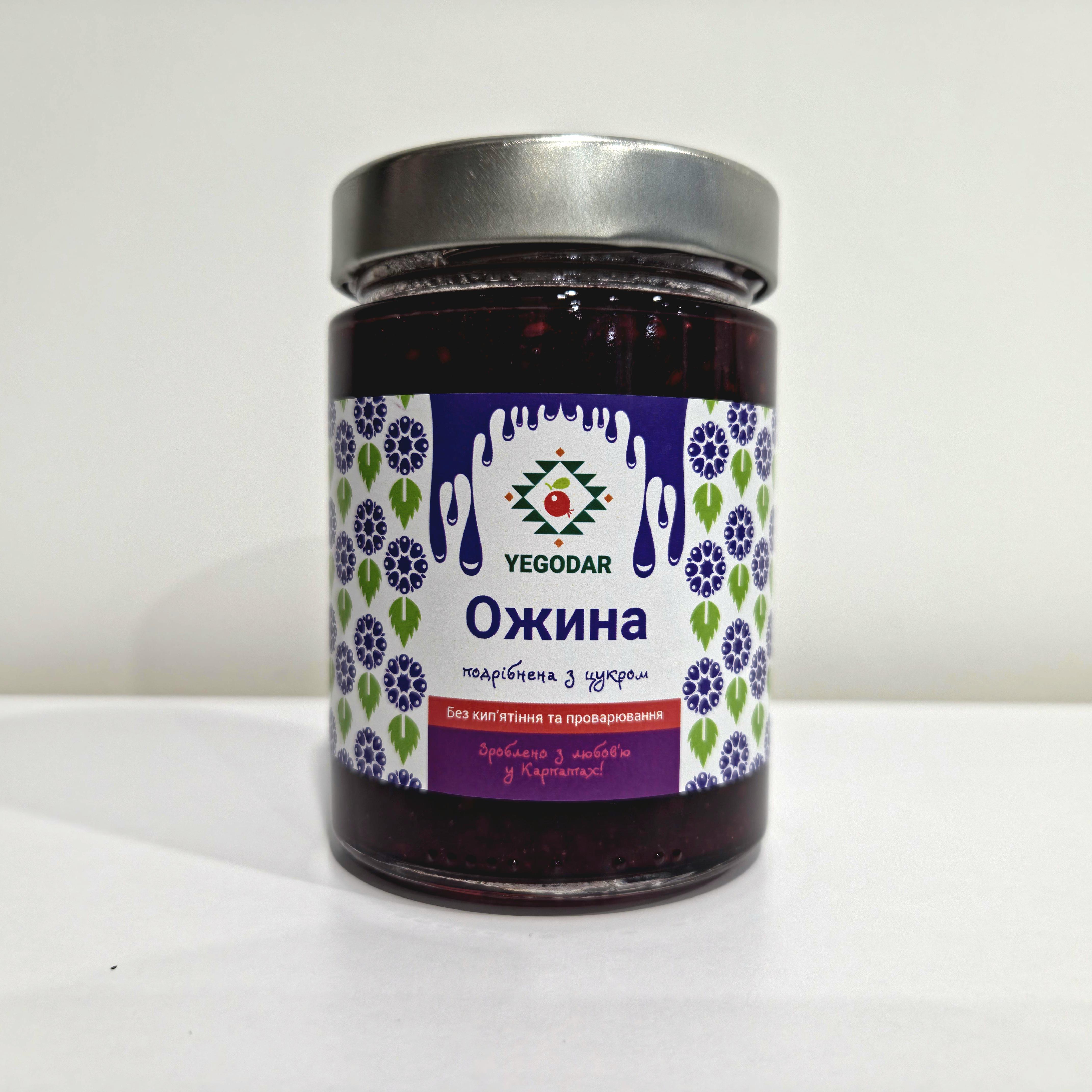 Варення YEGODAR Ожина подрібнена з цукром 350 г (004)