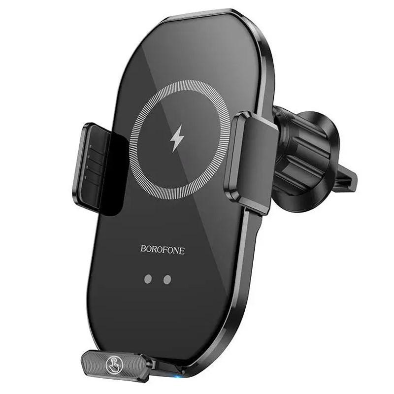Автотримач з бездротовим зарядним пристроєм Borofone BH205 Wireless Charging Car Black (00000066328_2)