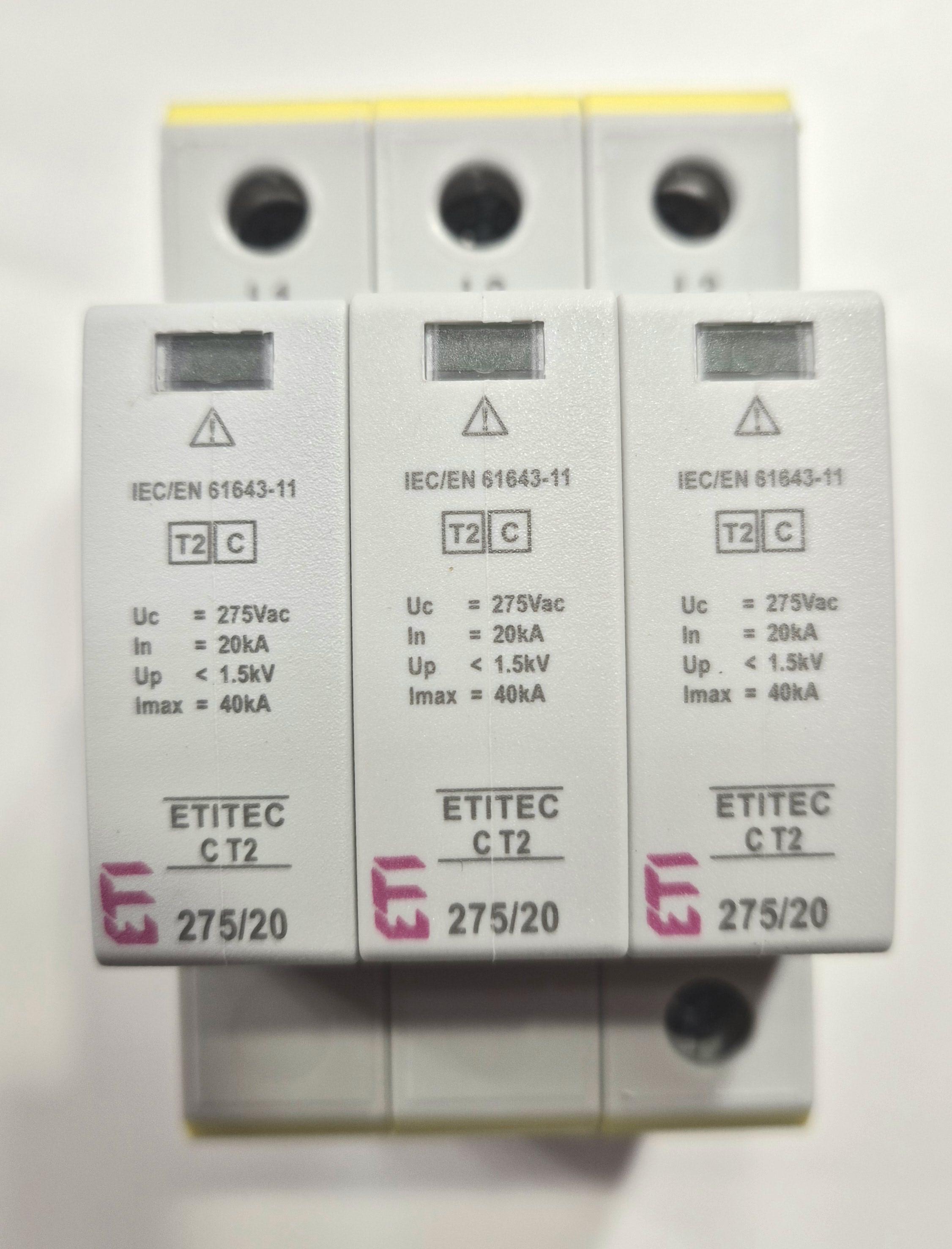 Ограничитель перенапряжения ETI ETITEC C T2 275/20 3p (100578)