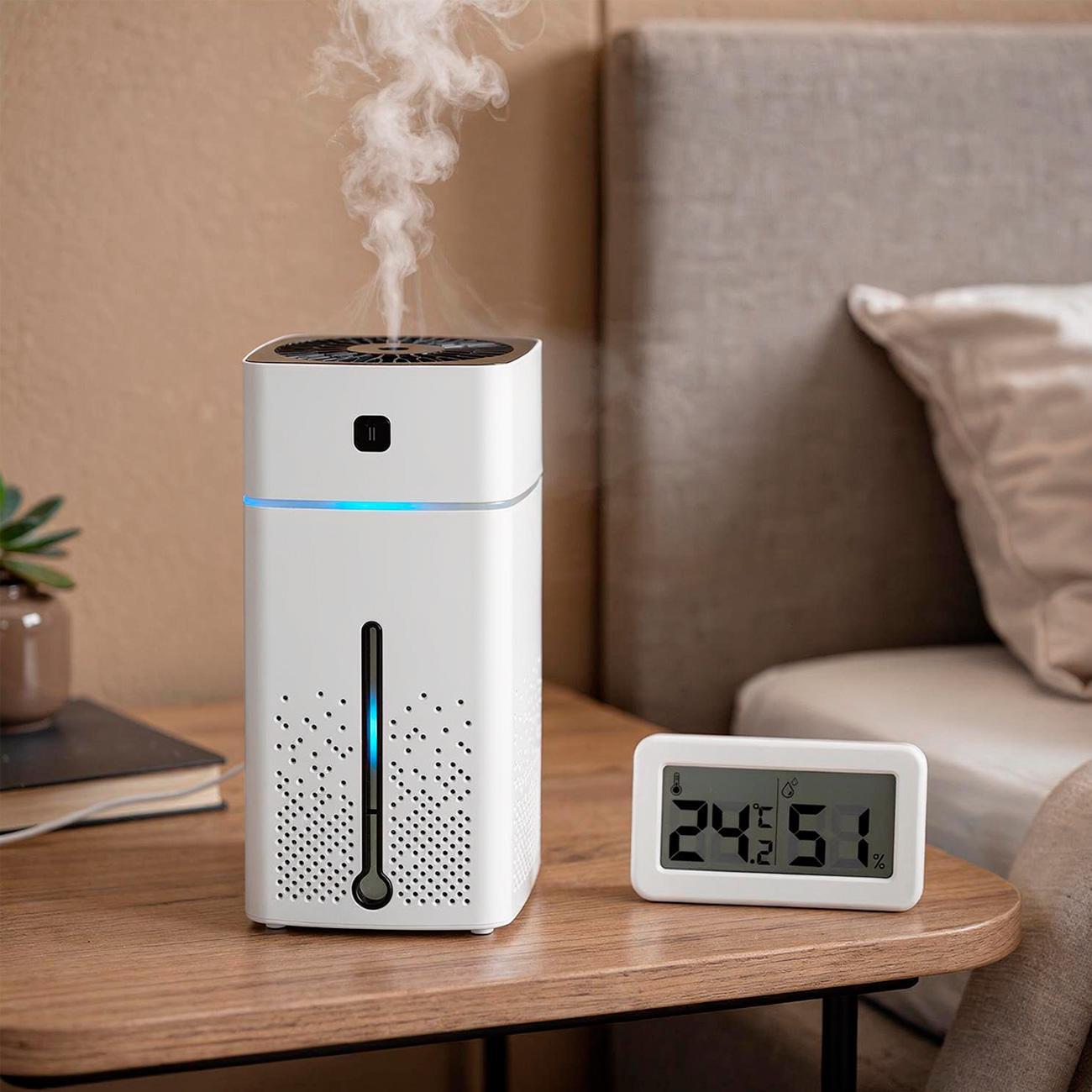 Комплект зволожувача повітря LOSSO H-40 з електронним термогігрометром LOSSO TG-02 (562448253) - фото 2 Комплект зволожувача повітря LOSSO H-40 з електронним термогігрометром LOSSO TG-02 (562448253) - фото 2