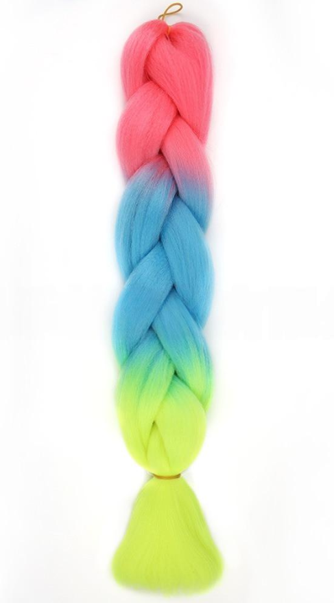 Канекалон омбре Y3 60 см Jumbo Braid Разноцветный