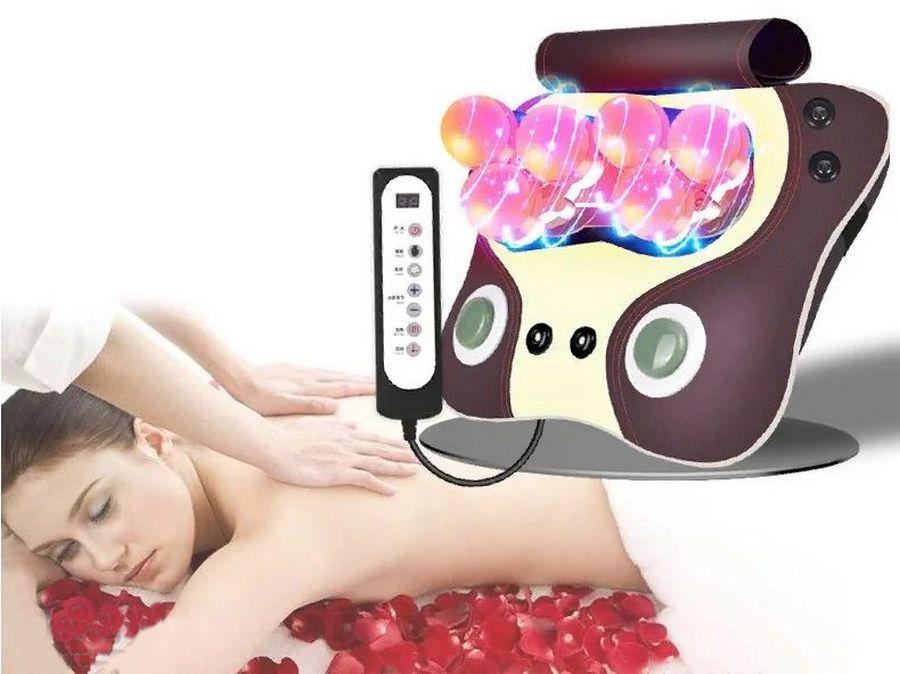 Подушка роликова масажна Massage Pillow 8802-003 з підігрівом та пультом (eb5d2e8e) - фото 3