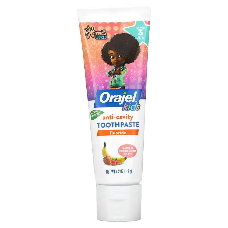 Зубная паста для детей Orajel Kids Karma's World Anticavity Fluoride Toothpaste 2-10 Years Bubblegum Beats 119 g