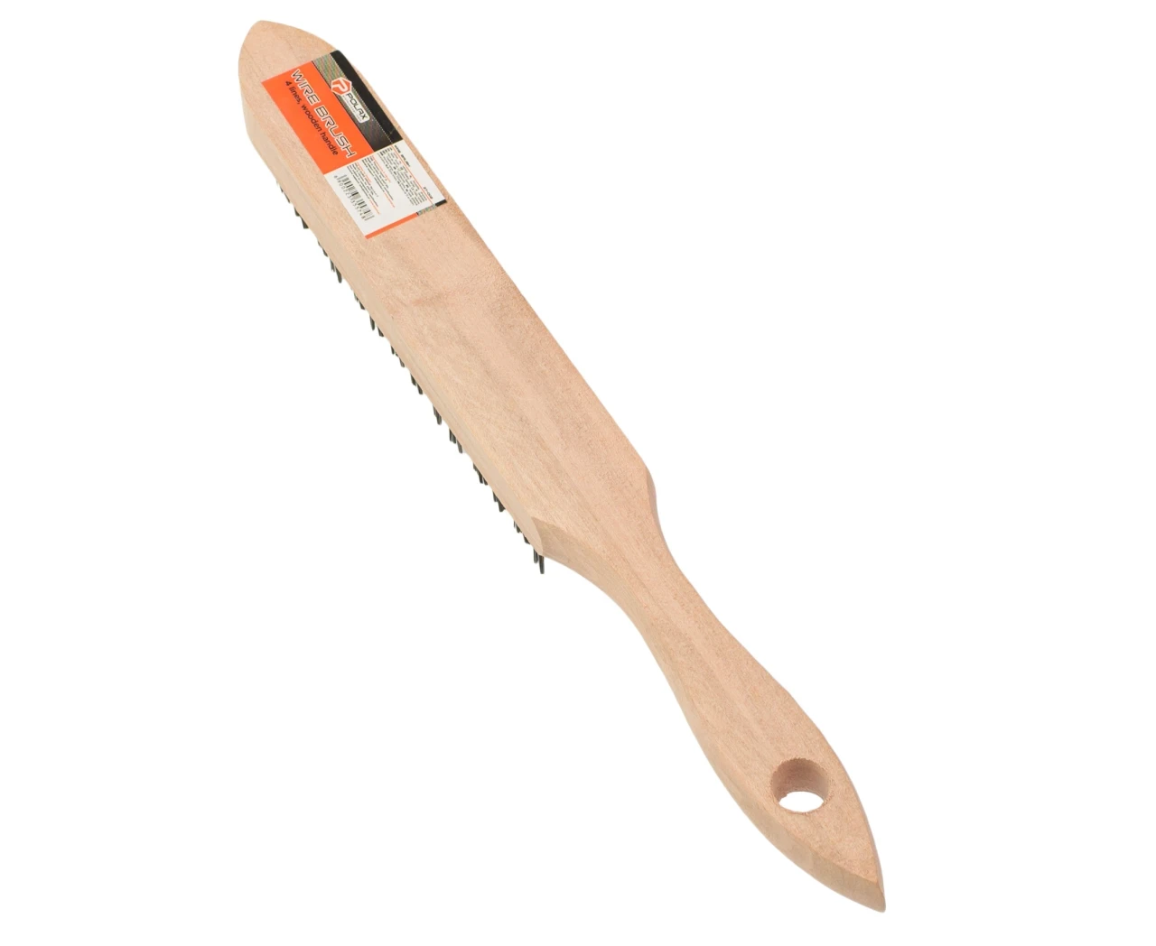 Щітка дротова дерев'яна ручка 4 ряди (27734092) - фото 2