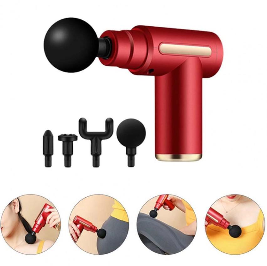 Масажер перкусійний для шиї/голови та ніг Massage gun CX 157 Червоний (CX 157) - фото 3