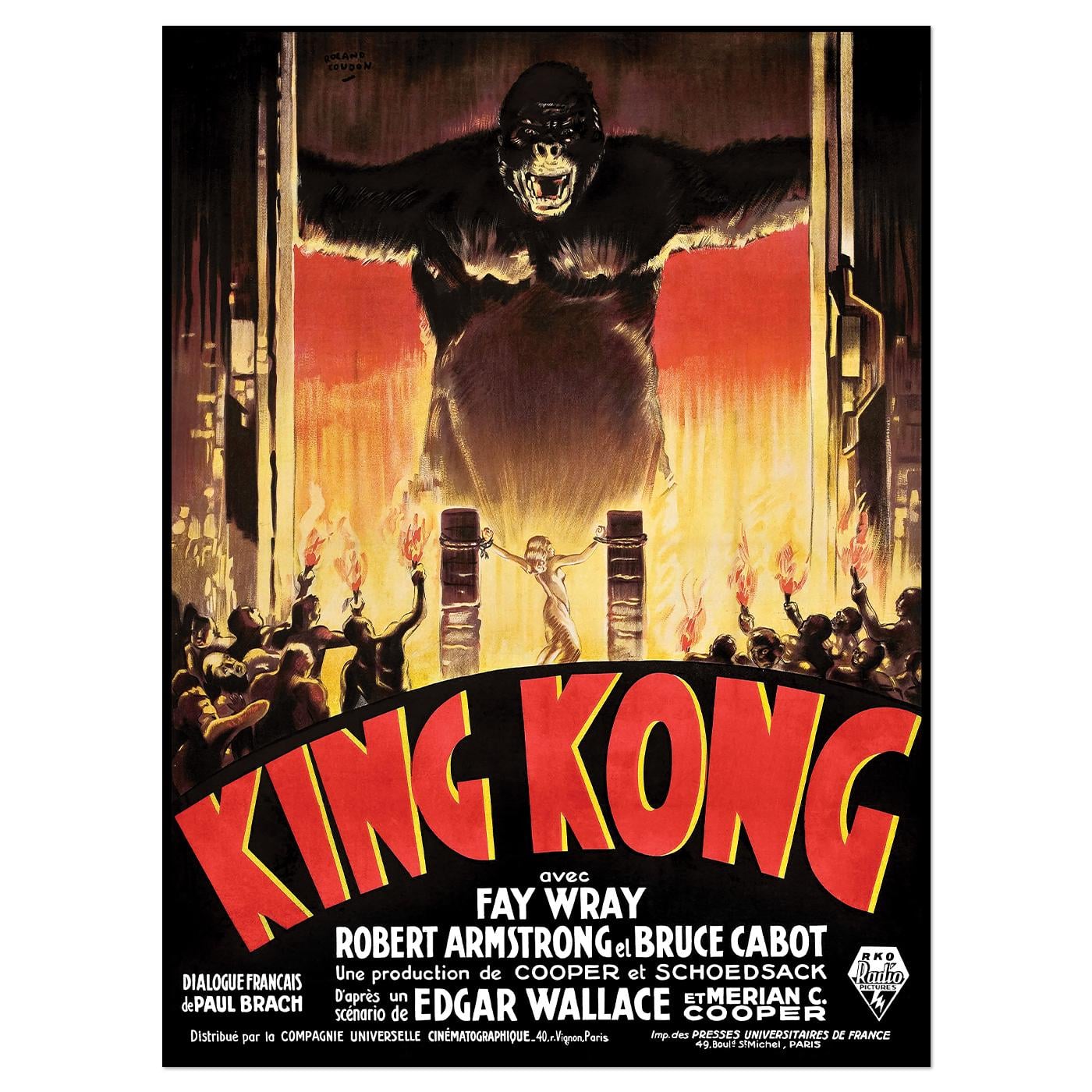 Ретро постер King Kong 1933 62x84 см (0227)