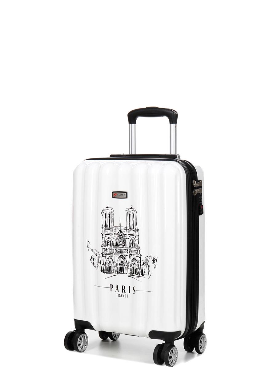 Чемодан малый под ручную кладь Airtex 960 35 л 54x35x20 см Белый