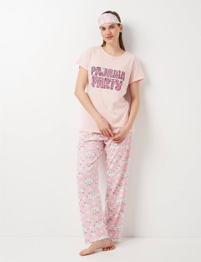 Піжама Carla Mara 3063-2416x37 жіноча L Рожевий