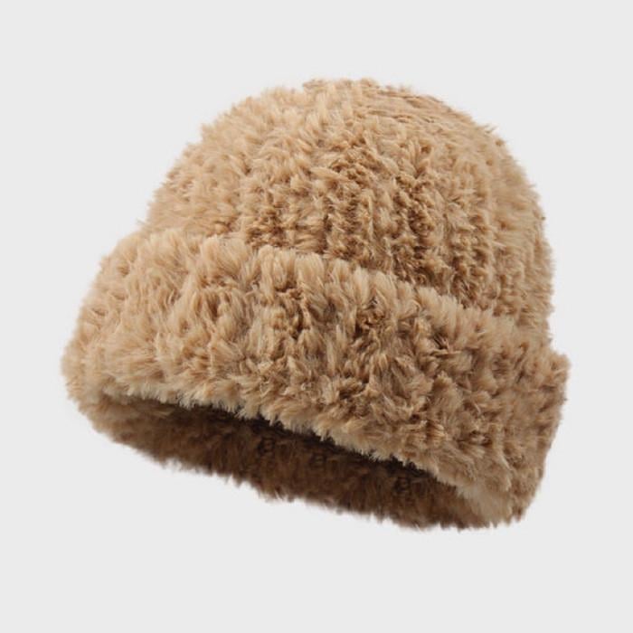 Шапка женская теплая мягкая One size Капучино (35-72-1720-К)