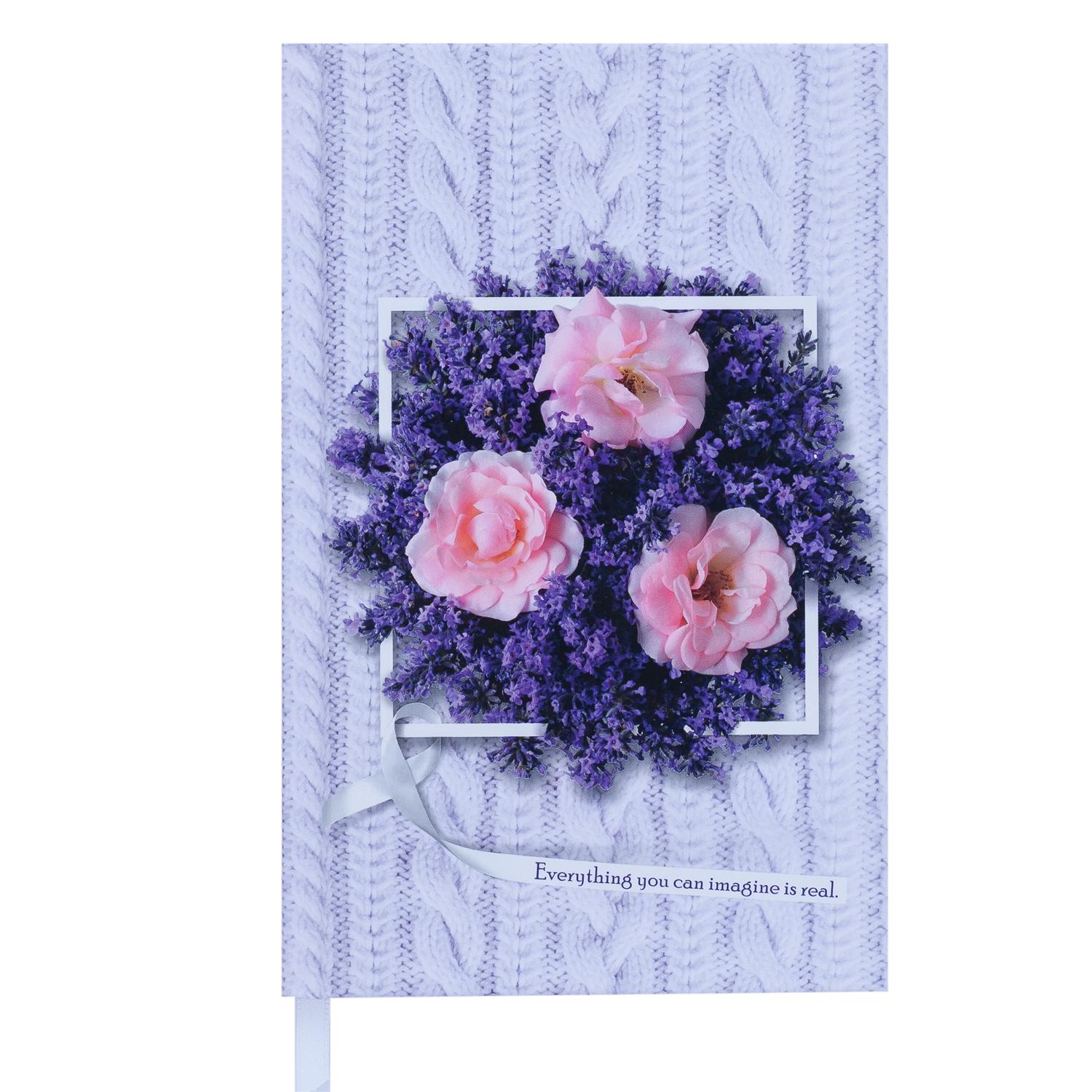 Ежедневник недатированный Buromax Daisy A6 288 страниц Лавандовый (BM.2601-39)