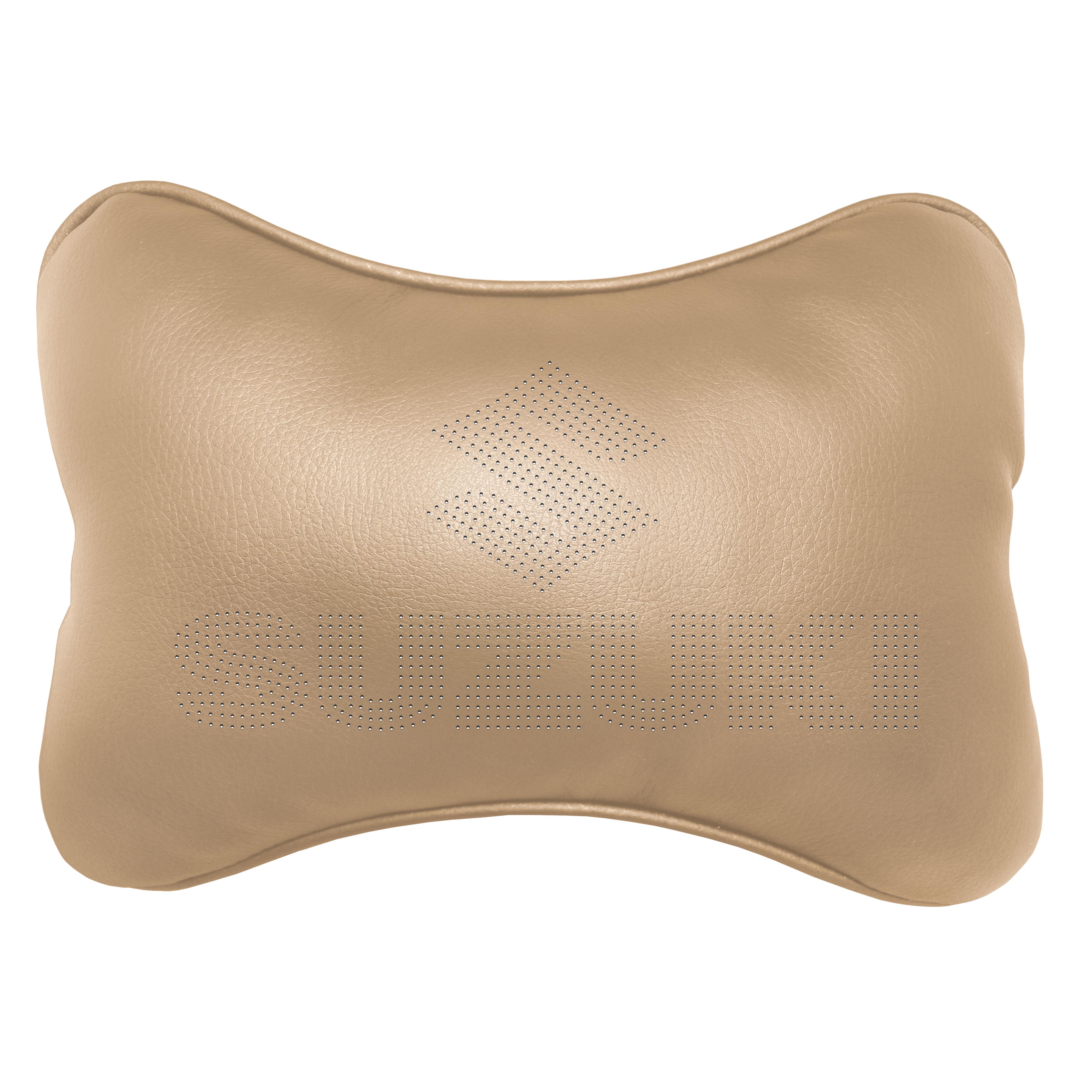 Подушка автомобильная Avtolife Suzuki для шеи из экокожи Бежевый (AVT-LBE-32) - фото 1 Подушка автомобильная Avtolife Suzuki для шеи из экокожи Бежевый (AVT-LBE-32) - фото 1