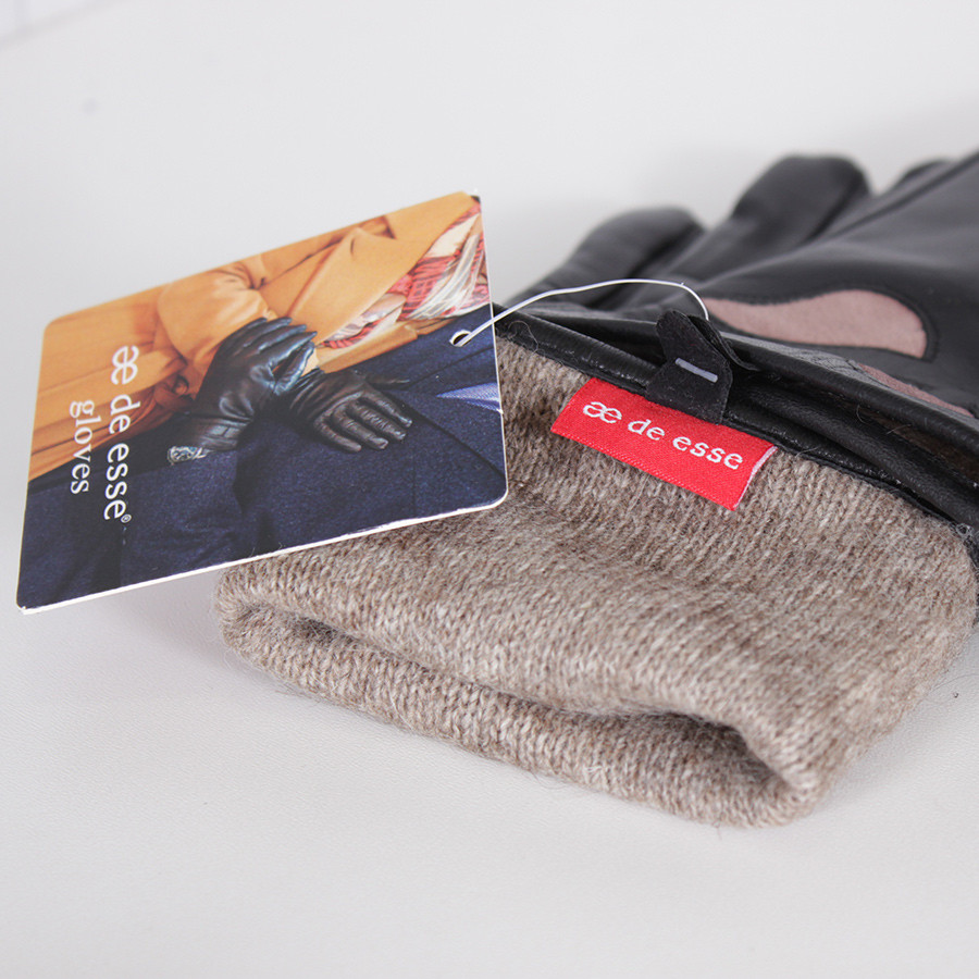 Рукавички жіночі шкіряні L3515-1 з пелюстками XXL/8,5"/21 см Чорний (2807150158) - фото 4 Рукавички жіночі шкіряні L3515-1 з пелюстками XXL/8,5"/21 см Чорний (2807150158) - фото 4