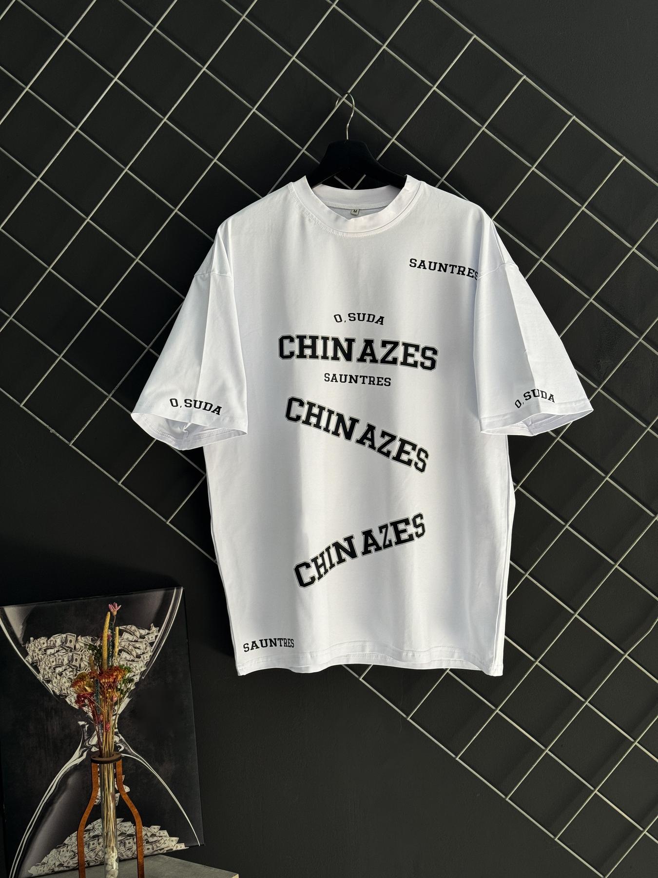 Футболка мужская оверсайз Chinazes 2.0 трикотажная M Белый (26360/1/2)