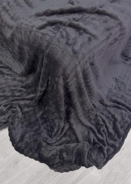 Покривало плюш Soft Night в смужку 200х230 см Графітовий (87-133) - фото 2 Покривало плюш Soft Night в смужку 200х230 см Графітовий (87-133) - фото 2