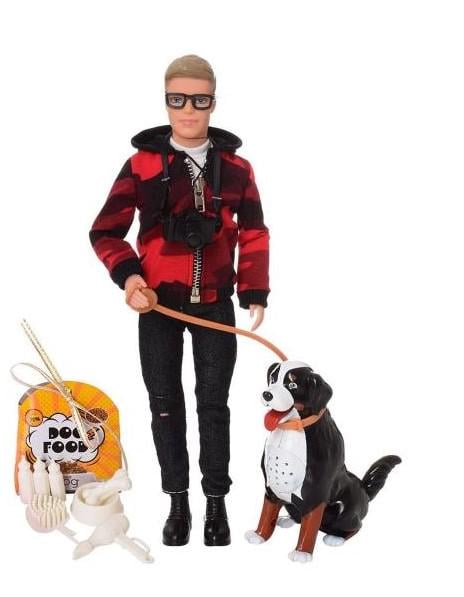 Набор игровой шарнирная кукла Кен с сенсорной собачкой Defa аксессуары (843029)
