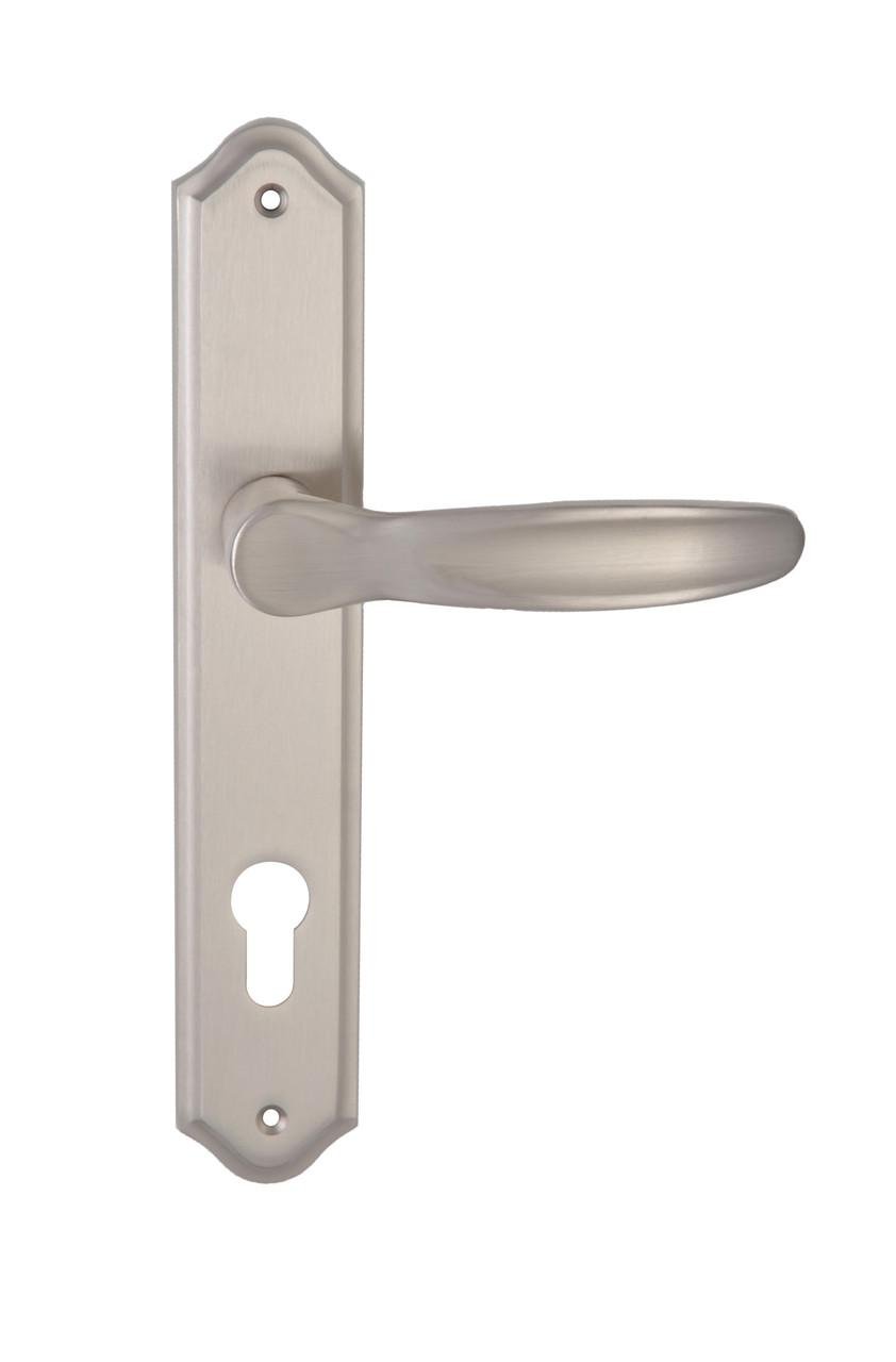 Ручка на планке под цилиндр 85 мм Doganlar SERGE Хром матовый (D3-SN)