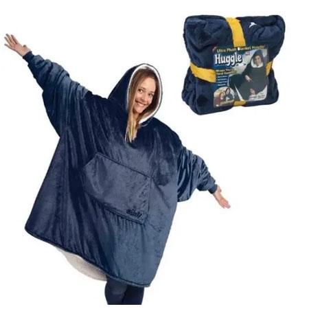 Толстовка с капюшоном и рукавами Huggle Hoodie Синий (ws96134) - фото 4