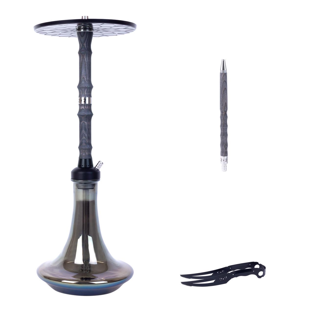 Кальян 2x2 Hookah v 1.1 на 1 персону 65 см Graphite (1154105879)