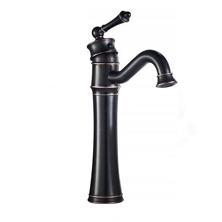 Смеситель для умывальника CUBO REA VINTAGE OLD BLACK REA-B0227 высокий однорычажный Черный (133409)