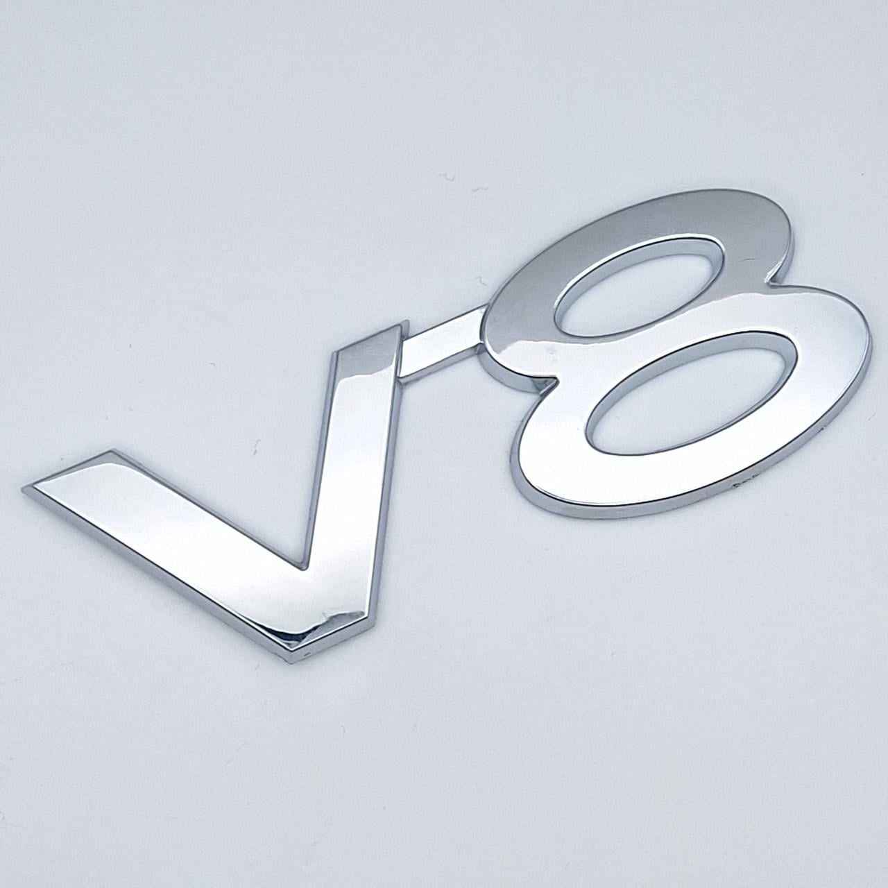 Эмблема надпись V8 Toyota Land Cruiser ABS 9х3 см Хром глянцевый (2457803802)