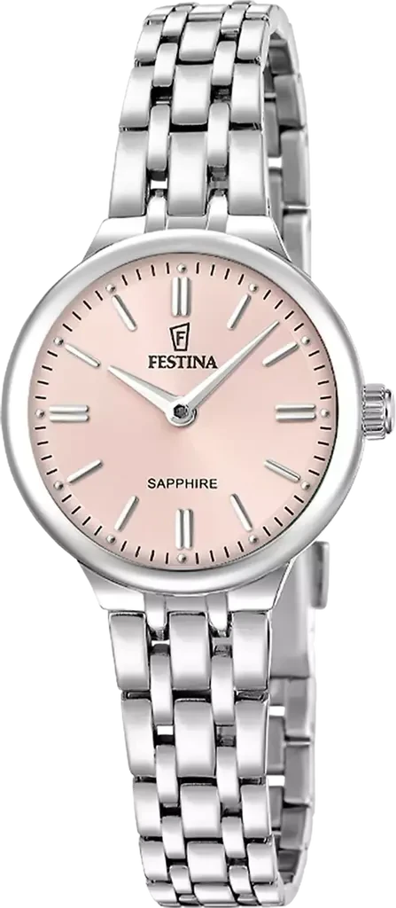 Наручные часы женские Festina F20744/2 Mademoiselle со стальным корпусом/сапфировым стеклом WR 50 м и розовым циферблатом
