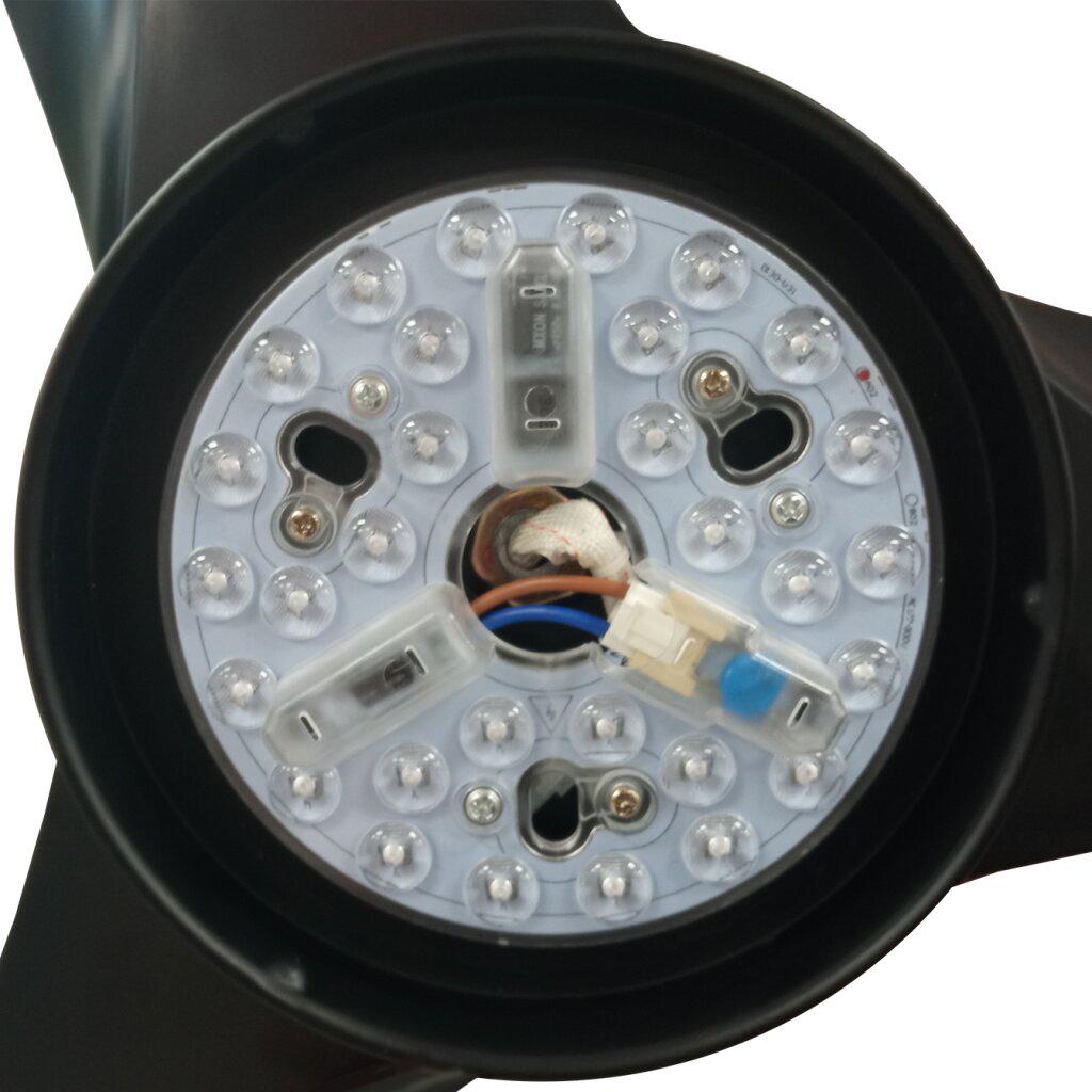 Стельовий вентилятор LogicPower LP-C01 123 см 40 Вт з підсвічуванням і пультом Чорний - фото 2 Стельовий вентилятор LogicPower LP-C01 123 см 40 Вт з підсвічуванням і пультом Чорний - фото 2