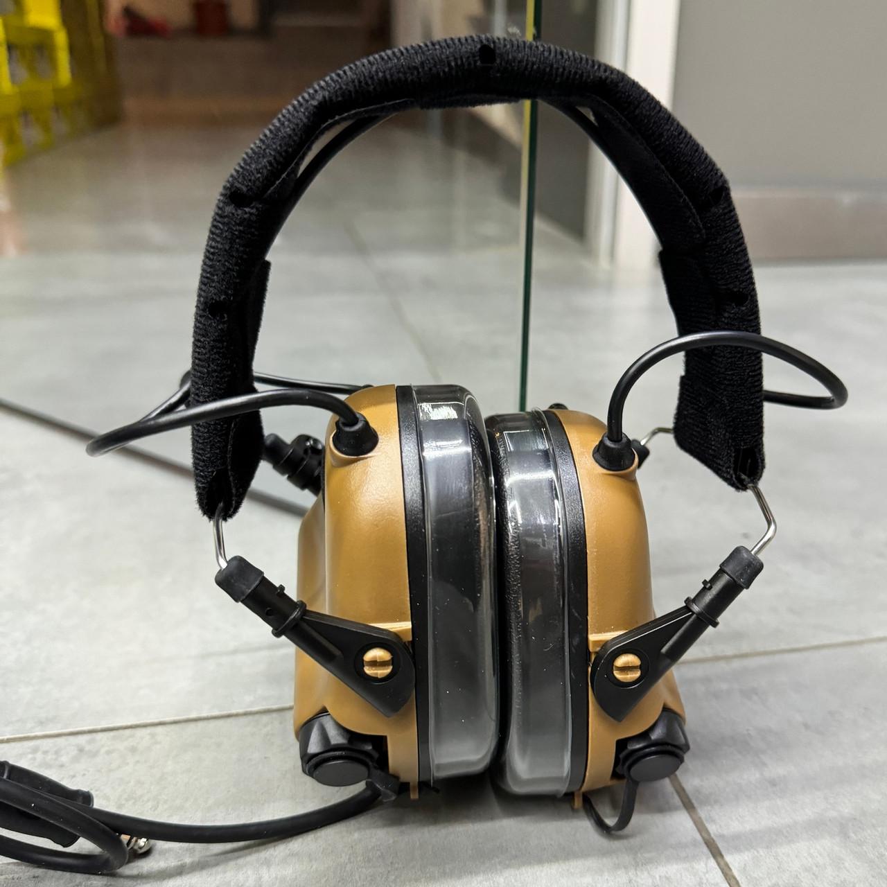 Наушники активные Earmor M32X MOD4 с креплением на шлем и оголовьем Койот (245516) - фото 2