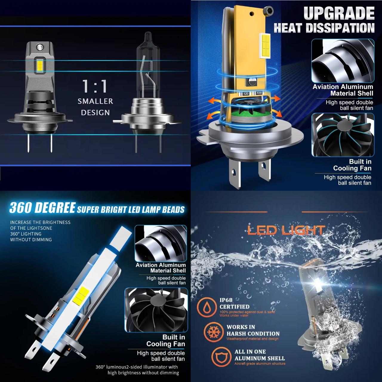 Лампы светодиодные Boorin H4 6000K 35W 12V 2 шт. (23297067) - фото 5 Лампы светодиодные Boorin H4 6000K 35W 12V 2 шт. (23297067) - фото 5