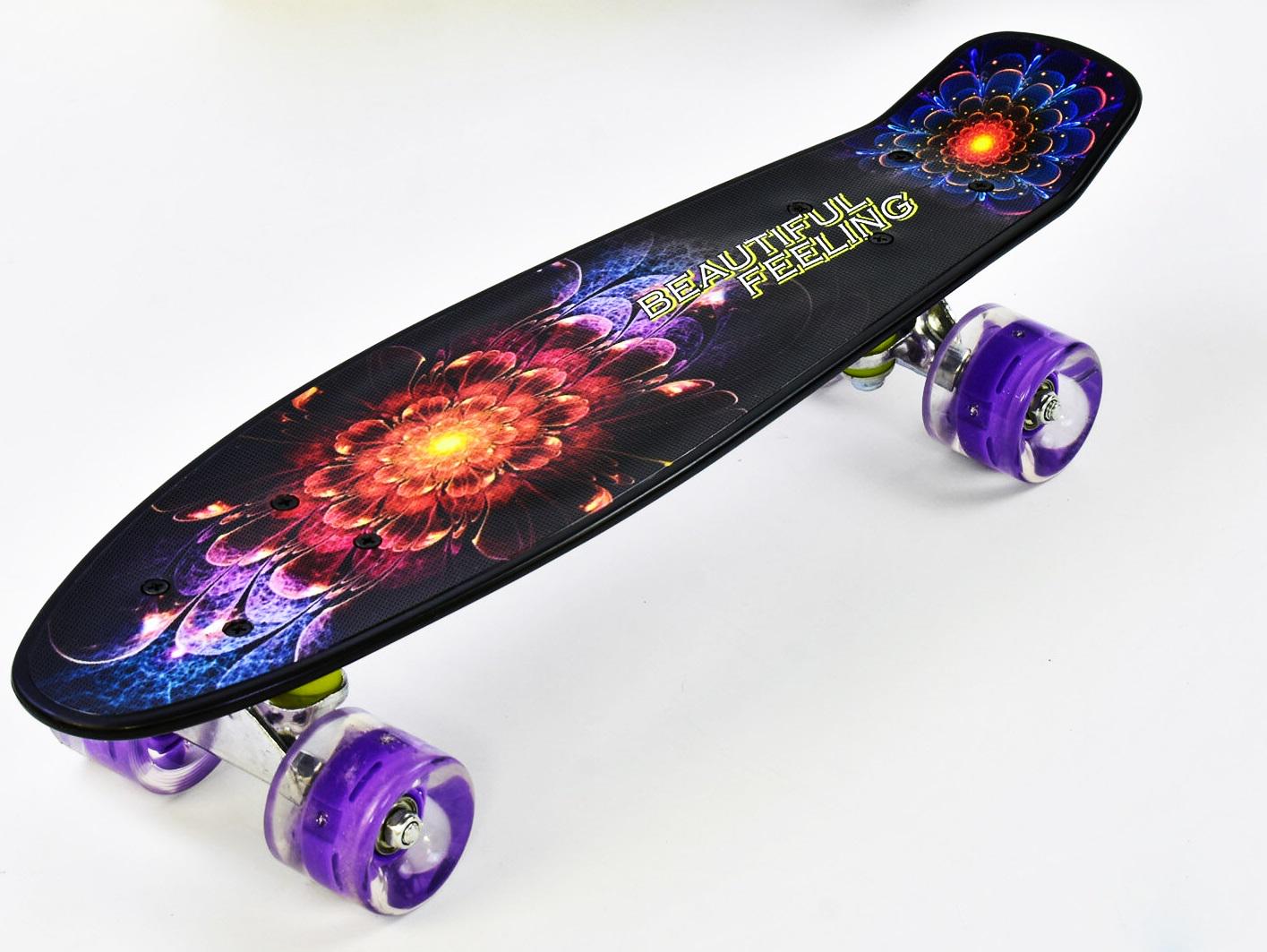 Скейт Пенні борд Best Board PU колеса що світяться Beautiful feeling (74544)