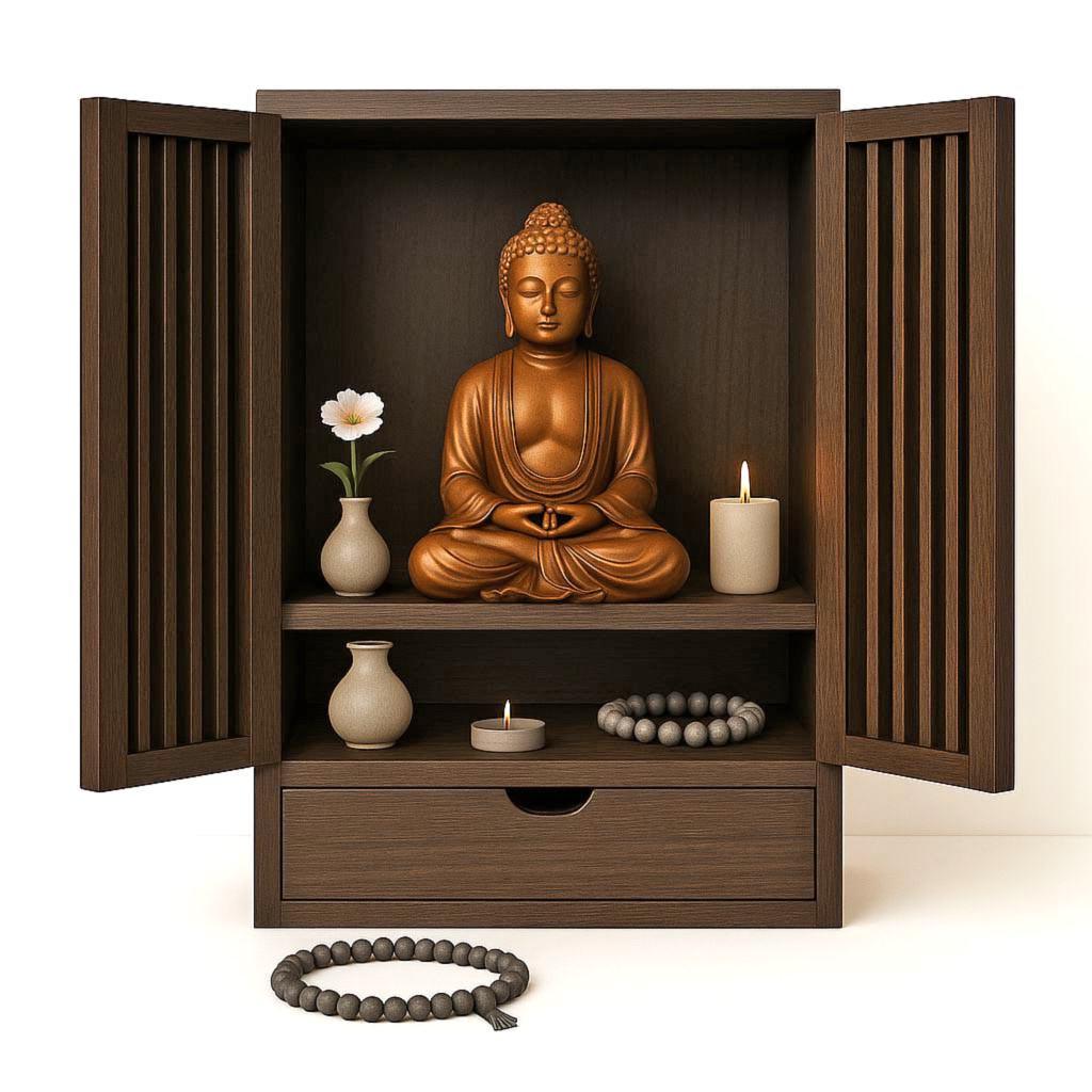 Алтарь для медитации из дерева Ашвинат Капучино (ЛАТ-004109)