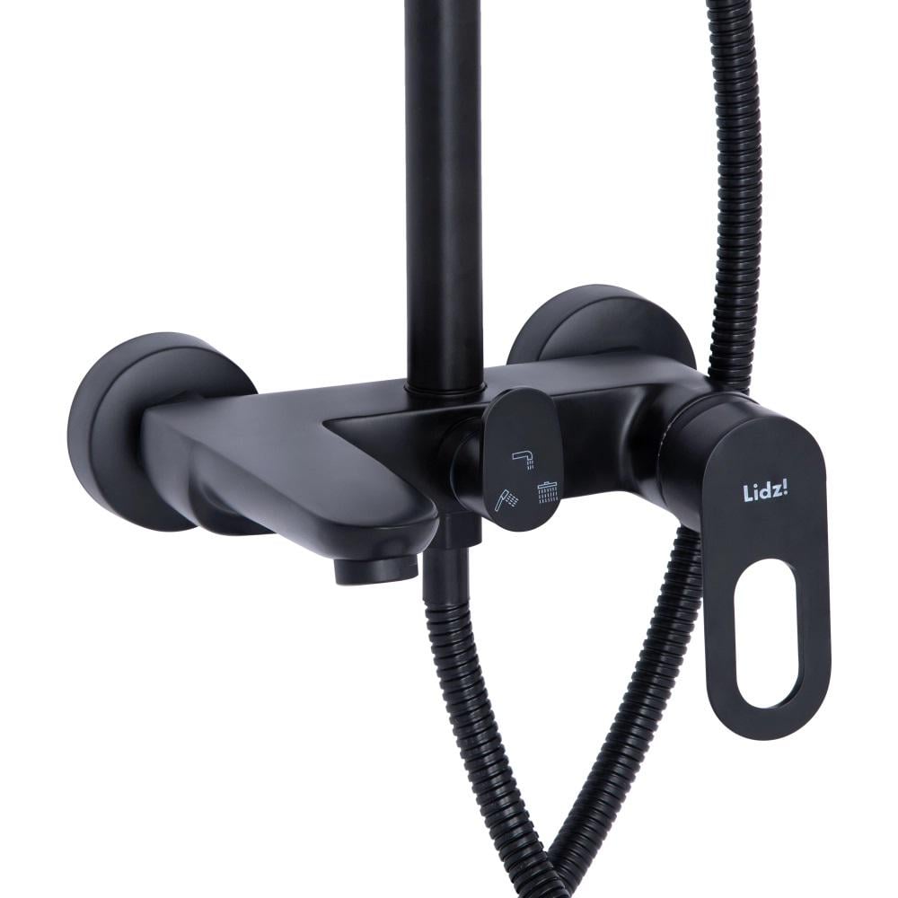 Набор 3в1 в ванную ТМ Lidz душевая система Latwa Black/смеситель для умывальника Latwa Black/смеситель для кухни Aria - фото 2