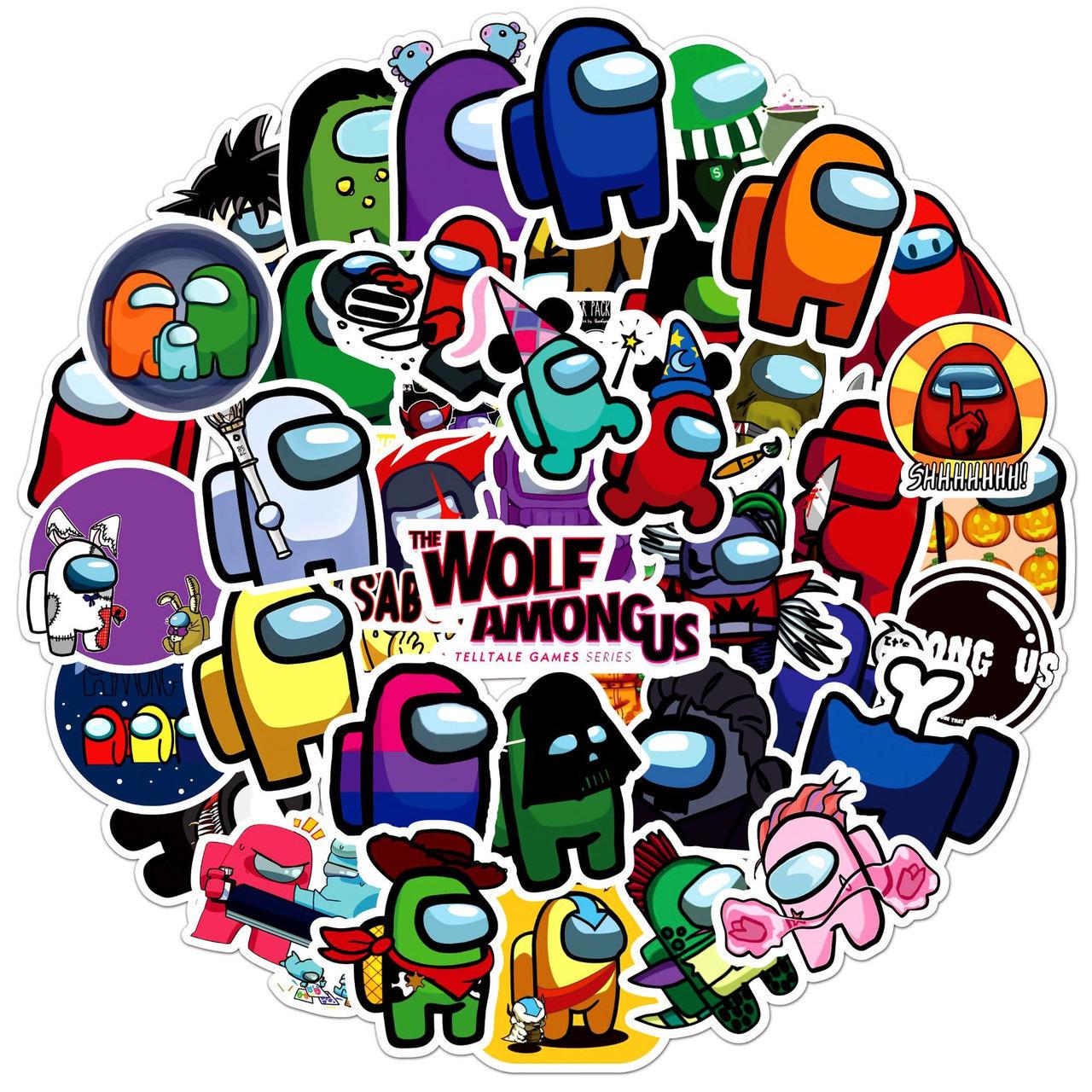 Стикеры Among Us 50 шт. (2301051128)
