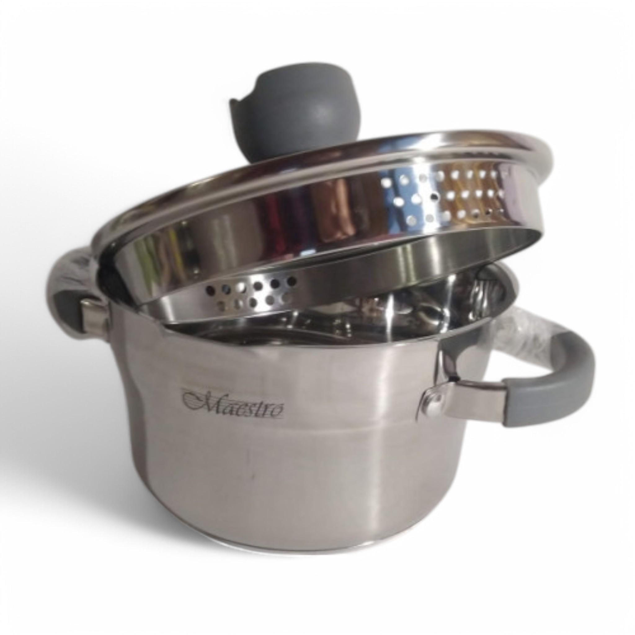 Кастрюля Maestro MR 3507-20 из нержавеющей стали и крышкой 20 см 3,3 л (С_MR3507/20)