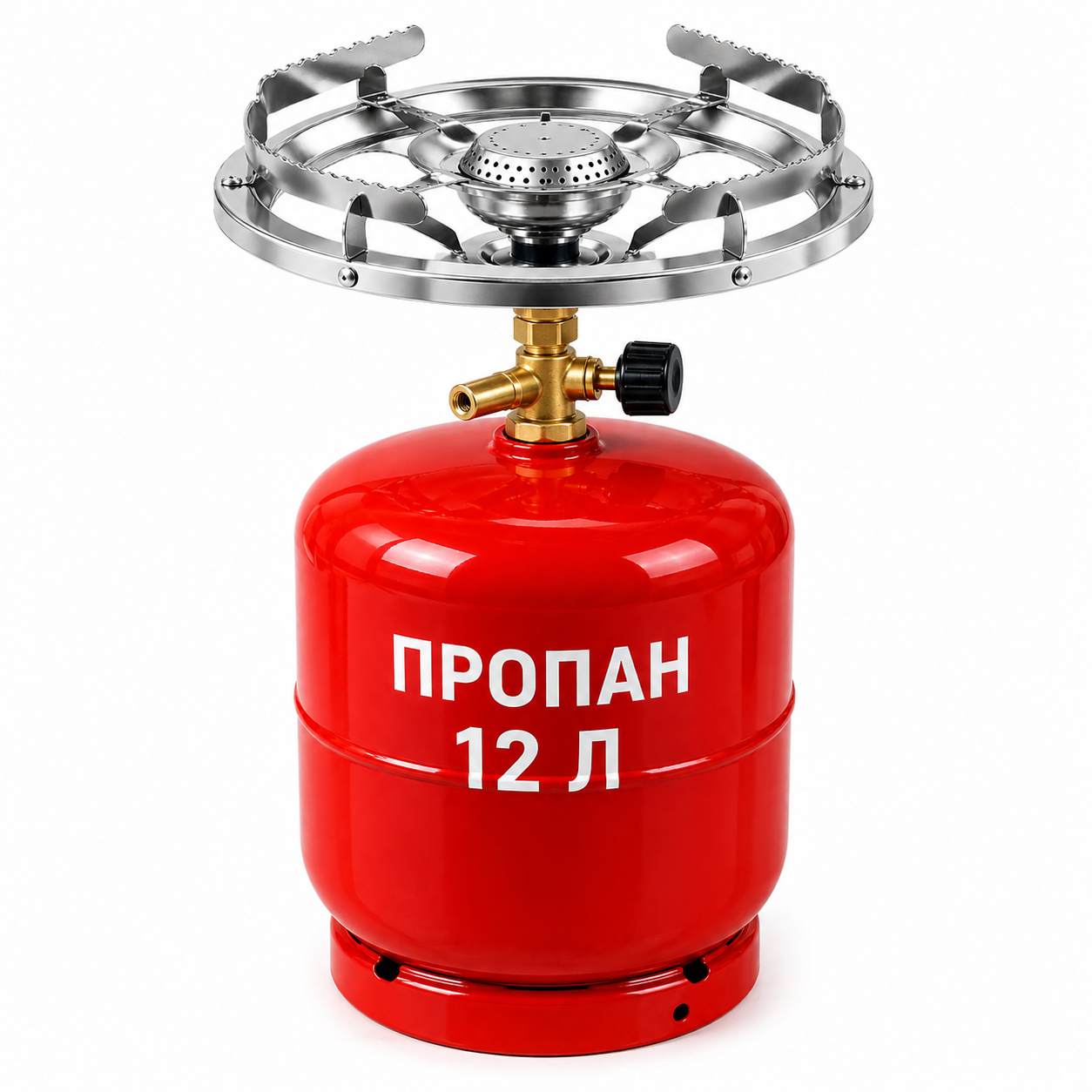 Баллон газовый 12 л с горелкой-плитой для приготовления пищи для дома/дачи/кемпинга (37721537)