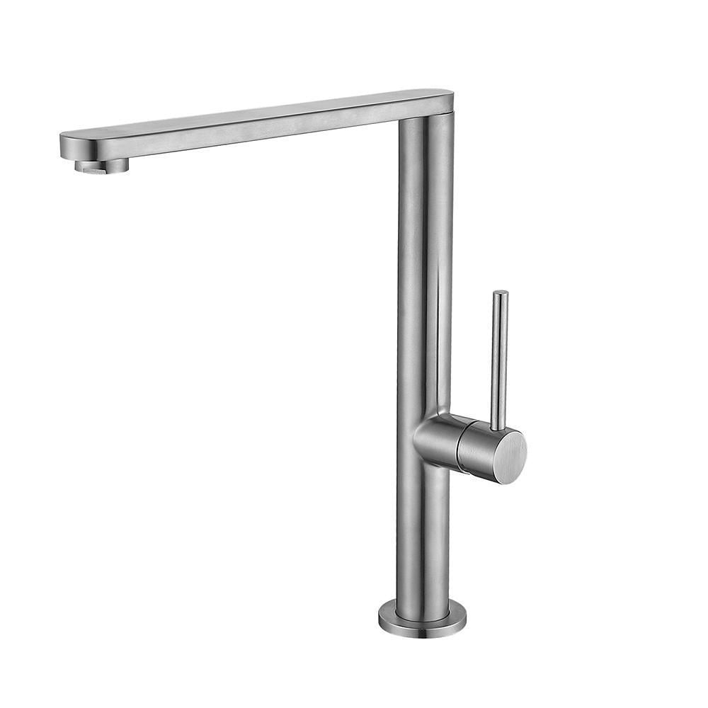 Смеситель для умывальника Wezer EKO4G-01 высокий нержавеющая сталь сатин (2224351575)