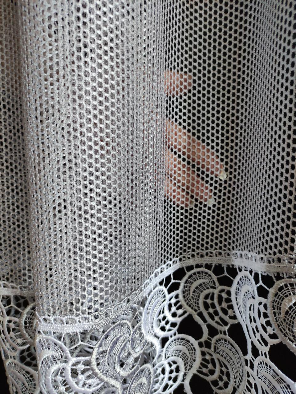 Занавеска аркой Грек с кружевом 320x180 см Серый (а30с-гр1) - фото 3