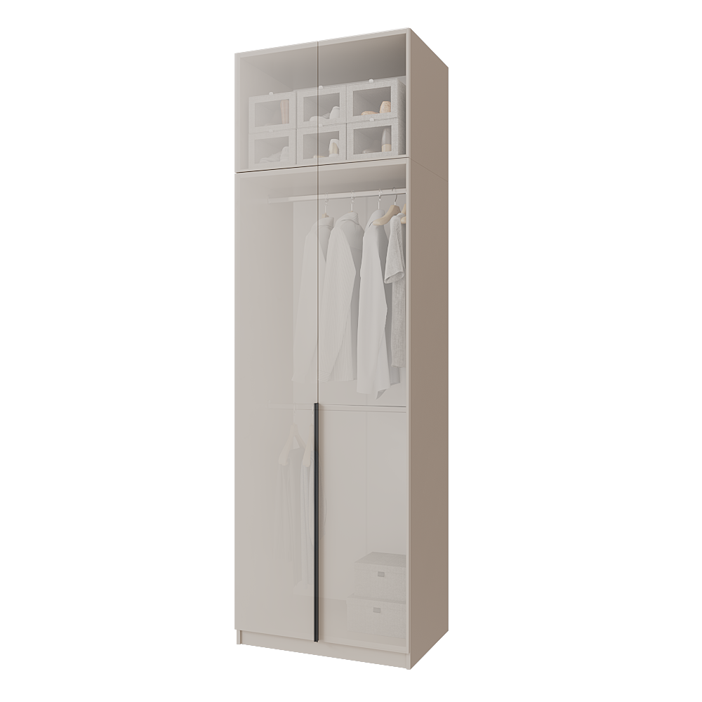 Шкаф распашной с антресолью Меблітренд Чиназес Чиа-800.4 800х500х2450 мм Кашемир (26841378) - фото 3 Шкаф распашной с антресолью Меблітренд Чиназес Чиа-800.4 800х500х2450 мм Кашемир (26841378) - фото 3