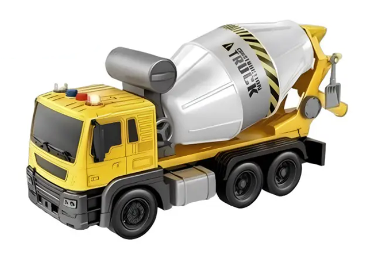 Машинка автомиксер инерционный озвученный со светом в коробке JS102 33х13,5х17,5 см