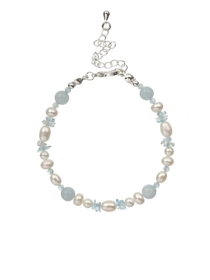 Браслет из аквамарина и жемчужин (5335) Браслет из аквамарина и жемчужин (5335)