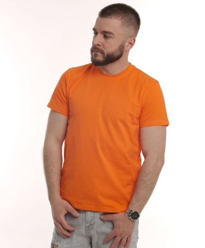 Футболка мужская GBI Base хлопковая L Оранжевый (12945)