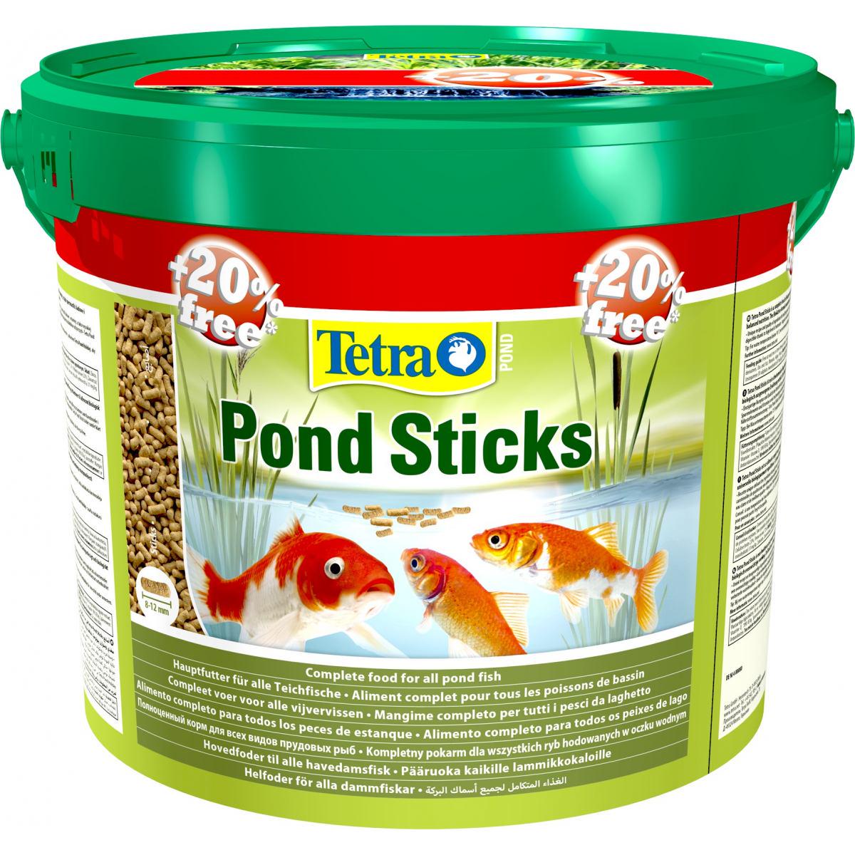 Корм основной Tetra Pond Sticks плавающие гранулы 10 л/1,2 кг + 20% (242494)
