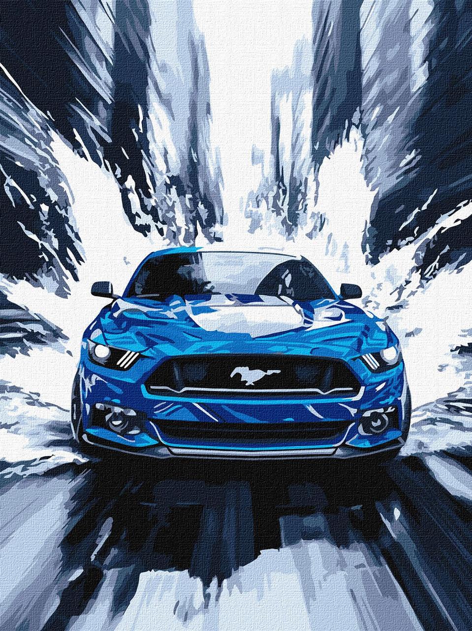 Картина по номерам Ideyka Синий мустанг 30х40 см (2867219030)