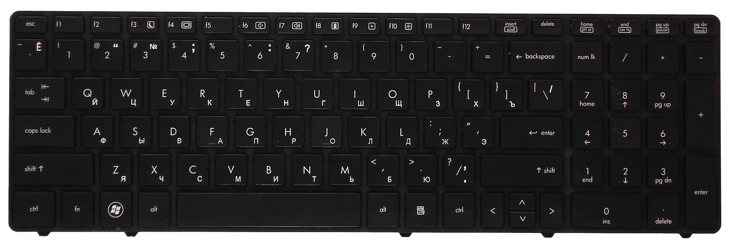 Клавиатура для ноутбука HP ProBook 6560B Black Frame Black