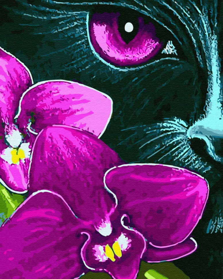 Картина по номерам Brushme Фиалковый кот (GX31620) Картина по номерам Brushme Фиалковый кот (GX31620)