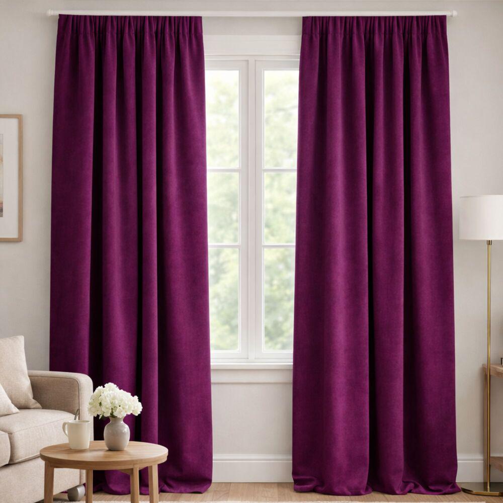 Комплект штор V-17 Soft Velvet Lux на шторной тесьме 2 шт. 150х260 см Фуксия (27343)