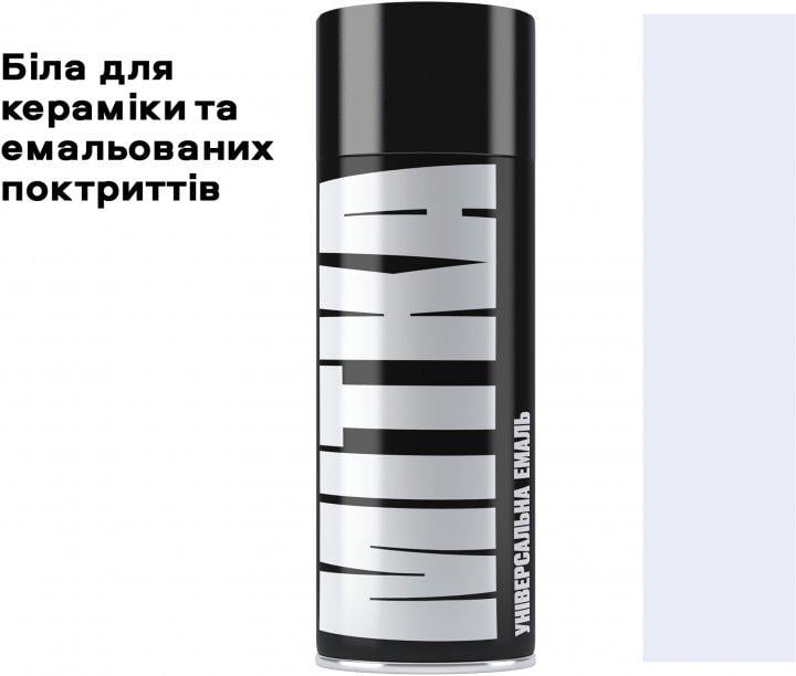 Эмаль MITKA Для керамики и эмалированных покрытий 400 мл Белый (MII007) - фото 2