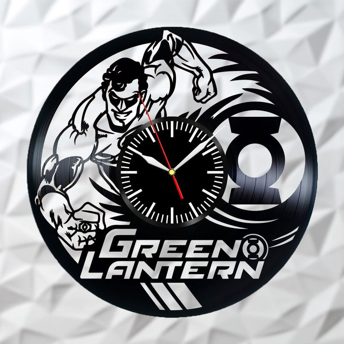 Часы настенные Зелёный Фонарь 2310 из виниловой пластинки