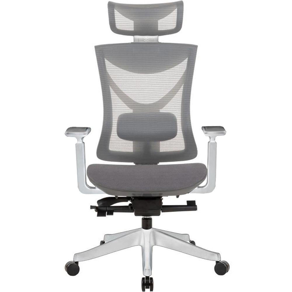 Крісло ADAPWORK Senior S1 Mesh ErgoChair Сірий/Білий (857079) - фото 1