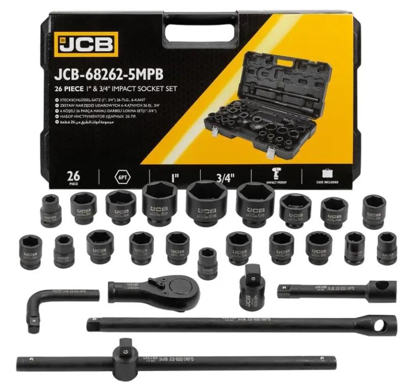 Набор инструментов ударных JCB Tools 68262-5MPB 26 ед. 3/4" 1"